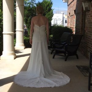 Candlelight colored wedding dress.